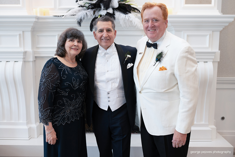 Honoree Michael L. Schwartz, MD is flanked by Mary Leahy, MD, MHA, CEO, Bon Secours Charity Health System, and Kevin Kern, Chair of the Good Samaritan Hospital Foundation.
